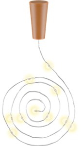 Bottle String Light with 10 LEDs, incl. Timer
